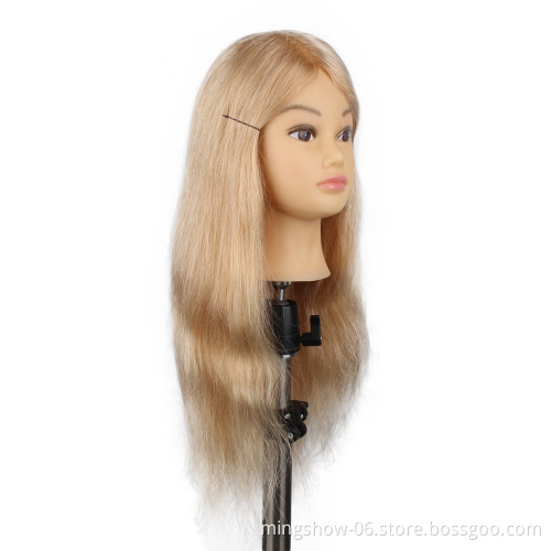 Cheap barber 100%  human hair training maniques dummy hair heads female for training